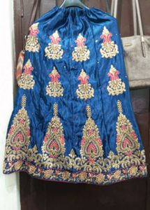 Embroidered Blue Ethnic Set