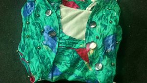 Green Floral Button-Down Top