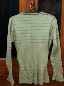 Striped Knit Sweater Top