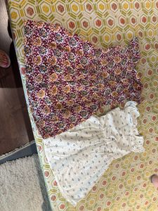 set of 2 Pretty Floral Print Dress