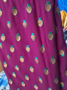 Embroidered Silk Saree