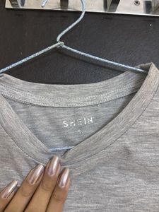 Grey Cropped T-Shirt