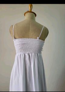 Elegant White High-Low Dress