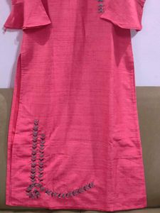 Pink Kurti Pant Set