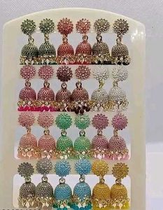 12 set of Trending oxidized jhumkas
