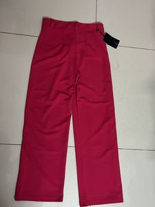 High Waist Hot Pink Wide Leg Trousers