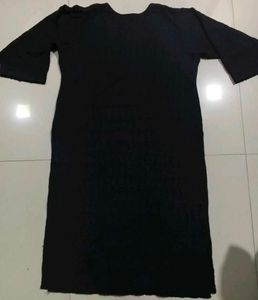 Classic Black Kurta chikankari