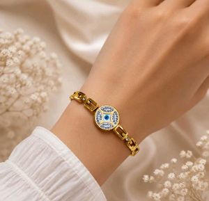 Anti Tarnish Gold Evil Eye Bracelet