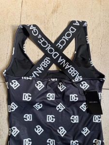 Dolce &amp; Gabbana Black One-Piece Swimsuit