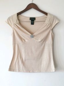 Embellished Beige Top