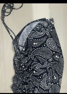 Paisley Print Ruched Mini Dress