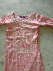 Pretty Pink Floral  Kurta