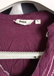 Mauve Embroidered short Kurti