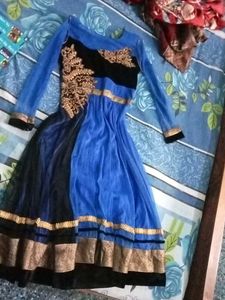 Elegant Blue &amp; Black Gown