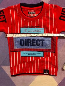 Brand New Red T-shirt &amp; Denim Shorts Set