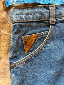 blue denim skirt
