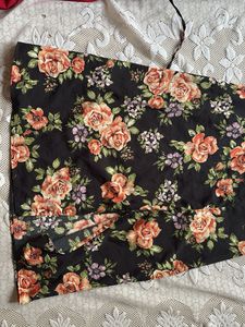 Black Floral Puff Sleeve Midi Dress