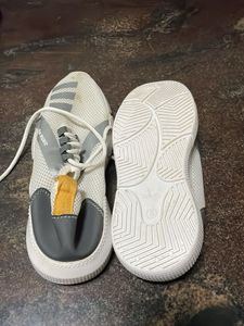 Stylish White &amp; Grey Sneakers