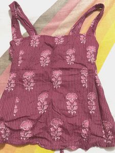 Backless Printed Sleeveless Top