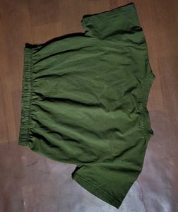 Olive Green Chic Cropped T-Shirt