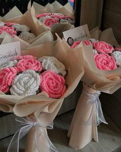 Handmade Crochet Rose Bouquet