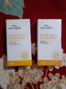 Aravi Organic Sunscreen Daily Stick Pack Of 2