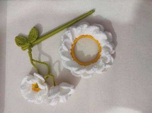 Handmade Crochet Flower Hair Pin