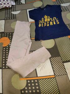 Cute Top &amp; Beige Pants Set