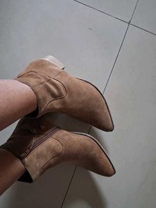 Brown Suede Ankle Boots