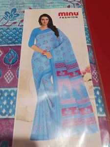 Beautiful Blue Floral Saree