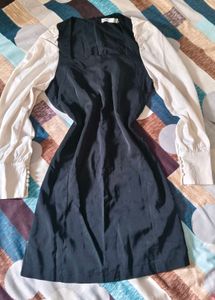 Chic Black Dress with Puff Sleeves