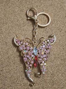 Butterfly Rhinestone Keychain