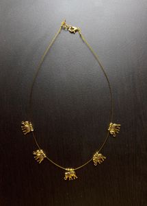 Trending Gold Elephant Charm Invisible Necklace