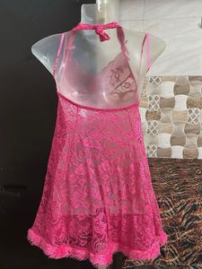 pink lace bodydoll nightwear