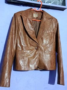 Brown Leather Blazer💸