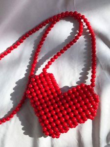 Mini Heart Beaded Bag