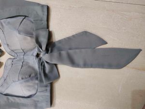 knotted backless blouse