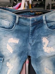 Distressed Denim Shorts