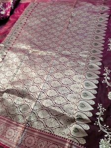 Banarsi Satin Silk With Embroidery Work Saree