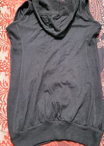 Sleeveless Top With Poncho
