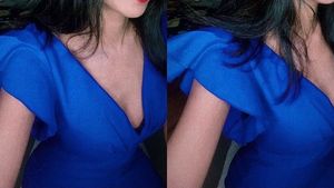 Slit Blue Dress