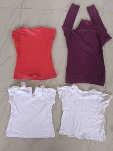 Bundle of 4 Girls Tops