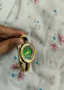 Vintage Gold Green Dial Watch