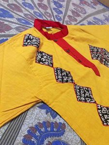 Stylish Men's Yellow Kurta