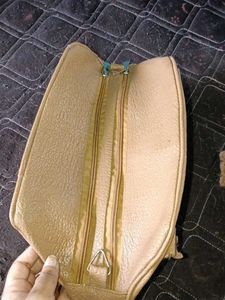 Tan Faux Leather Shoulder Bag