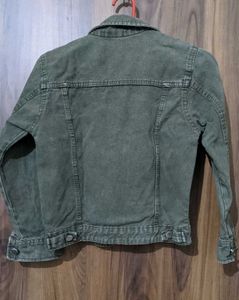 Denim Jacket - Olive Colour - XS