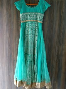 Teal Anarkali Dress