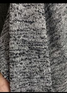Grey And Black Knitted Overshrug