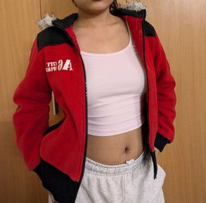 Red Zip-Up Hoodie