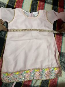 Pink Girls Salwar Kameez with Vest